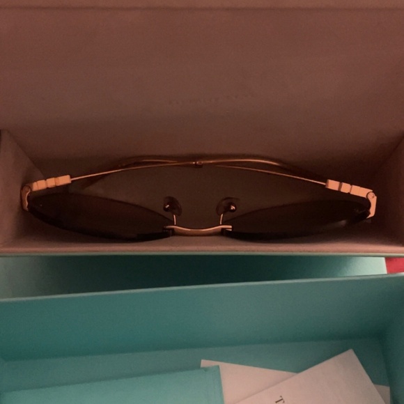 Tiffany Rose Gold Blue 60mm Sunglasses